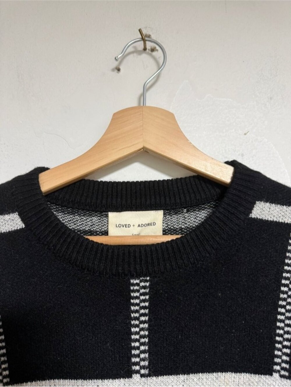Loved + Adored Windowpane Knit Sweater - Small - Picture 9 of 9